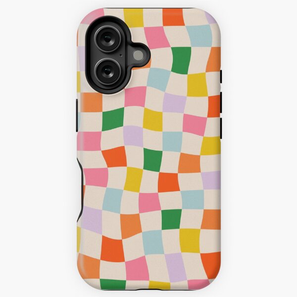 Aperçu de l'œuvre Motif de damier coloré ondulé créée et vendue par Paola Locks.