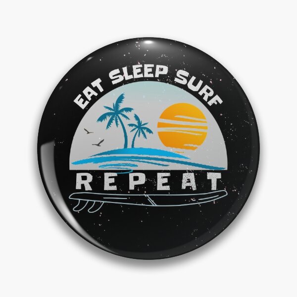 Item preview, Eat Sleep Surf Repeat-Funny Surfing Apparel Gifts for Surfers This Holiday designed and sold by DeeSignTShirts.