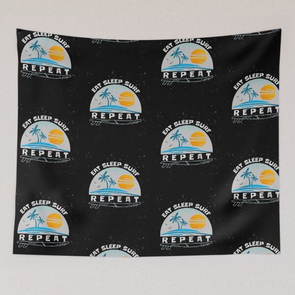 Item preview, Eat Sleep Surf Repeat-Funny Surfing Apparel Gifts for Surfers This Holiday designed and sold by DeeSignTShirts.