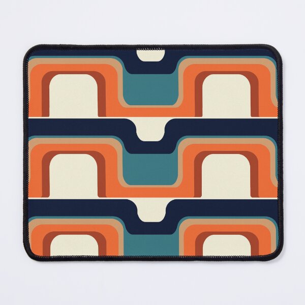 Item preview, Mid-Century Modern Meets 1970s Orange & Blue designed and sold by MonstersMashU.