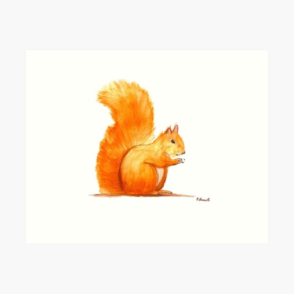 Item preview, Squirrel watercolor  designed and sold by Monika Howarth.
