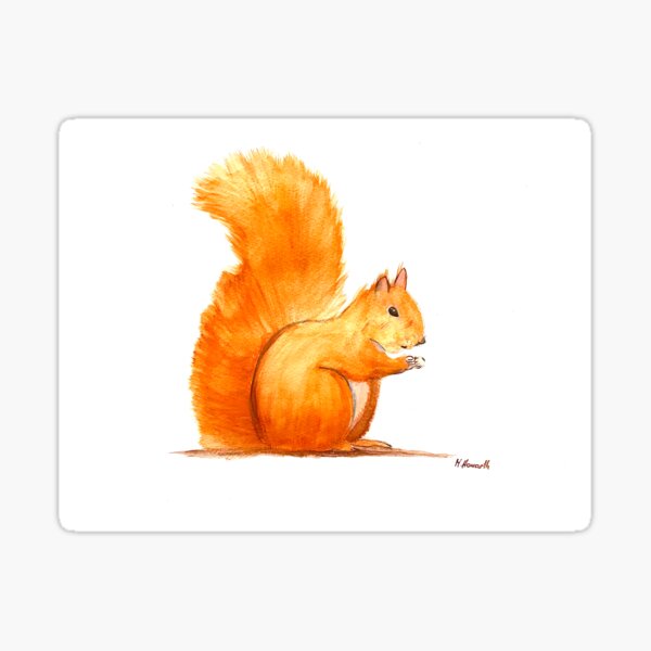Item preview, Squirrel watercolor  designed and sold by Monika Howarth.