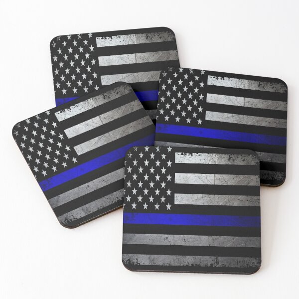 Item preview, Thin Blue Line Grunge American Flag designed and sold by artistwill.