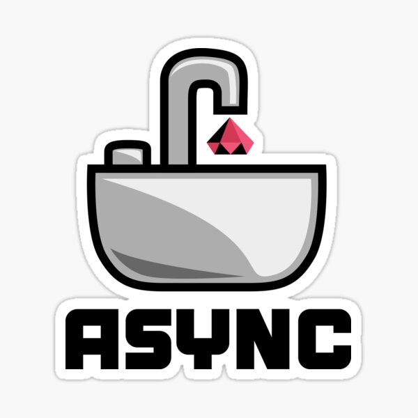Async Logo (with text) Sticker