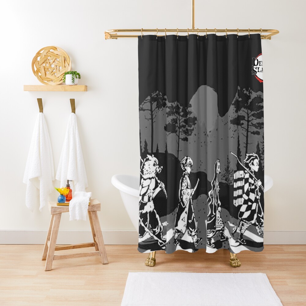 "Demon slayer, Abbey Road Tanjiro Nezuko Zenitsu Inosuke anime" Shower