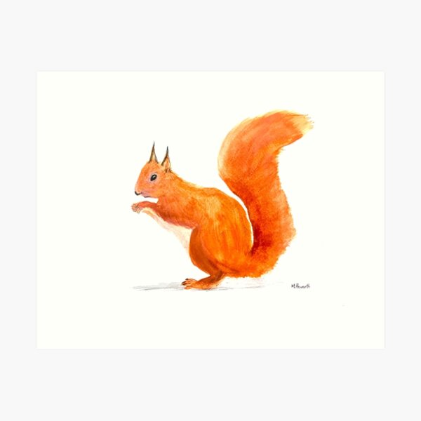 Item preview, Squirrel watercolor  designed and sold by Monika Howarth.