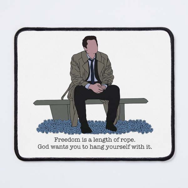 Item preview, Freedom Is A Length of Rope, Castiel on a Bench designed and sold by spottedhound.