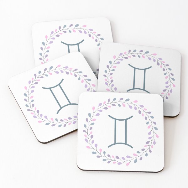 Item preview, Gemini Symbol with Leafy Border designed and sold by Hellofriendco.