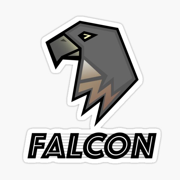 Falcon Logo (with text) Sticker