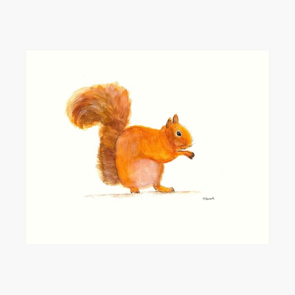 Item preview, Squirrel watercolor  designed and sold by Monika Howarth.