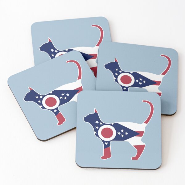 Item preview, State of Ohio Flag for Cat Lovers (Blue) designed and sold by Gsallicat.