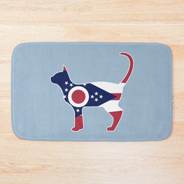 Item preview, State of Ohio Flag for Cat Lovers (Blue) designed and sold by Gsallicat.