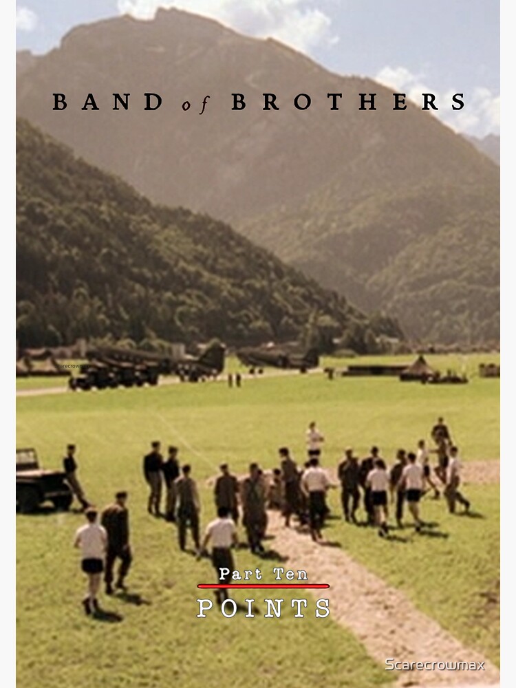"Band of Brothers Episode 10 Points Poster" Sticker for Sale by