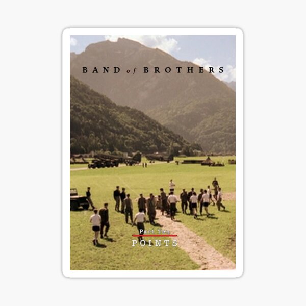 "Band of Brothers Episode 10 Points Poster" Sticker for Sale by