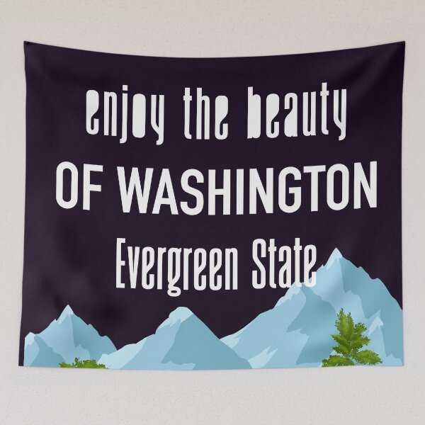Item preview, enjoy the beauty of Washington Evergreen State designed and sold by hichametta.