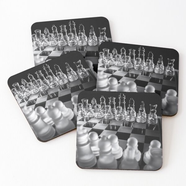 Item preview, Chess Pieces on Glass Game Board designed and sold by Andreea Eva Herczegh.