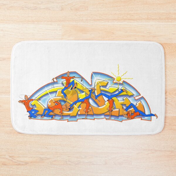Item preview, Dance Graffiti (orange & yellow, house dancing Rodro) designed and sold by Paul Rodriguez.