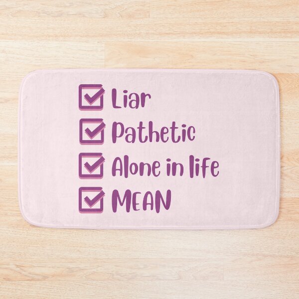 Item preview, Liar, Pathetic, Alone in Life, and Mean designed and sold by Mint-Rose.
