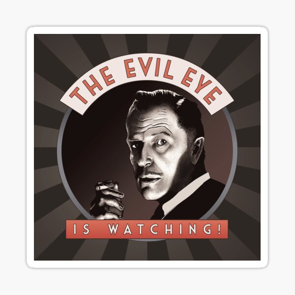  Vincent Price Evil Eye Sticker