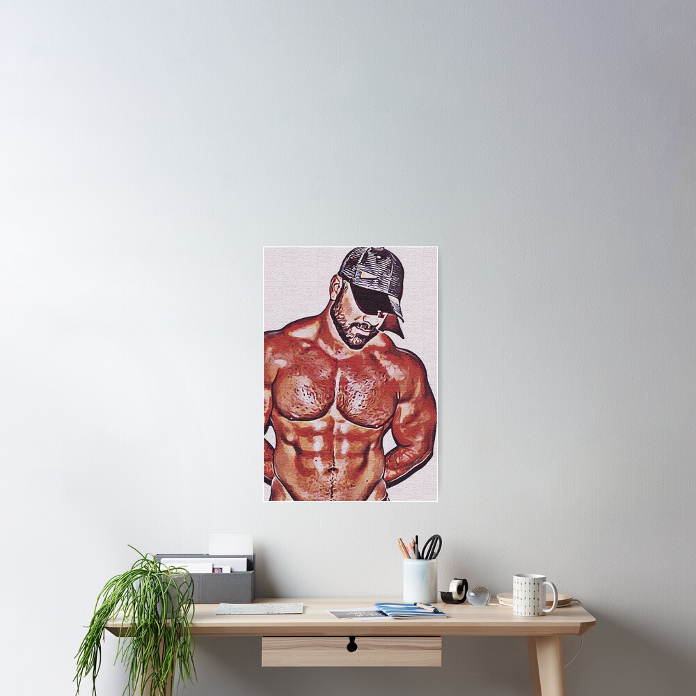 P Ster Trozo Sexy Hombre Musculoso Abdominales Modelo Masculino Desnudo Er Tico Masculino