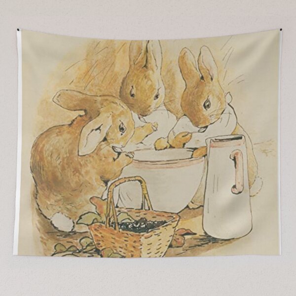Item preview, Beatrix Potter Flopsy Mopsy and Cotton Tail Illustration  designed and sold by Pinkmagenta.