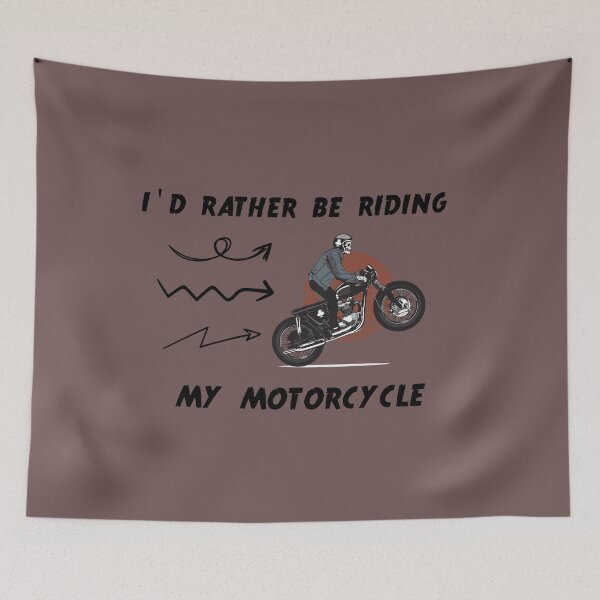 Item preview, i'd rather be riding my motorcycle skull rider  designed and sold by ismdesigner.