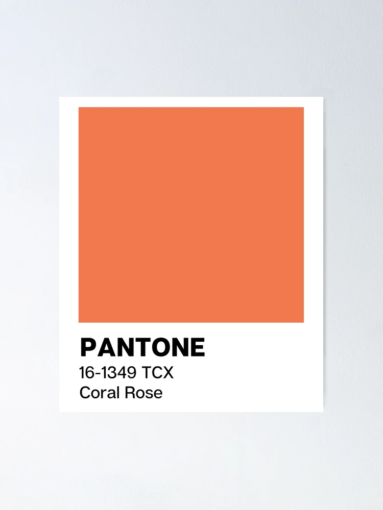 Neon Coral Pantone Poster for Sale by HuckleberryArts