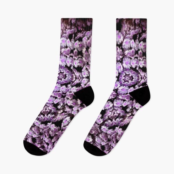 Item preview, flower kaleidoscope (118) - lavender daisies designed and sold by expl-rations.