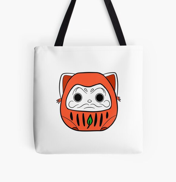 Red Panda Daruma All Over Print Tote Bag