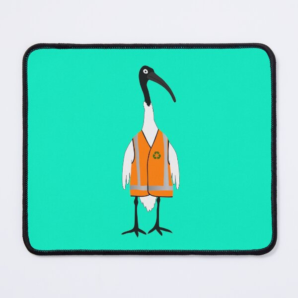 Item preview, Bin Chicken Rubbish Collector on Aqua designed and sold by Digitaldingo.