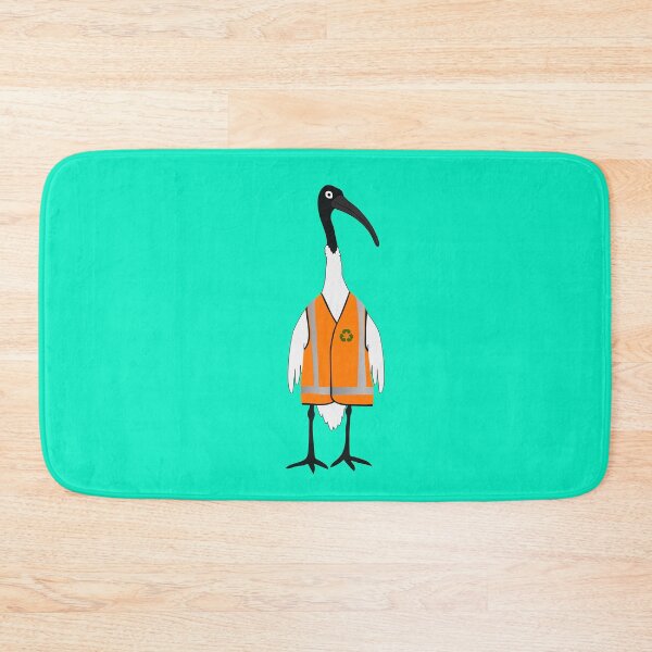 Item preview, Bin Chicken Rubbish Collector on Aqua designed and sold by Digitaldingo.