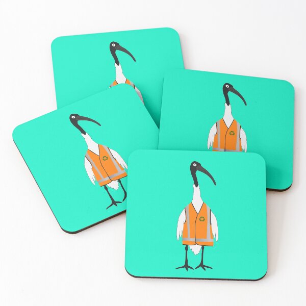 Item preview, Bin Chicken Rubbish Collector on Aqua designed and sold by Digitaldingo.