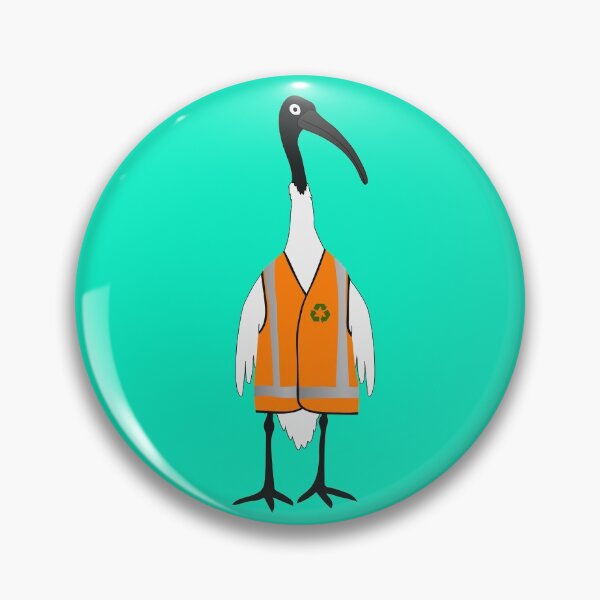 Item preview, Bin Chicken Rubbish Collector on Aqua designed and sold by Digitaldingo.