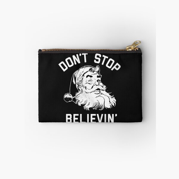 Item preview, Don't Stop Believing Christmas Vintage Santa Winter Funny designed and sold by PhilzaMerch.