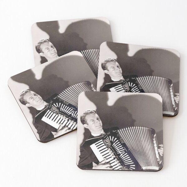 Item preview, Myron Floren with accordion B&W photo designed and sold by gameshowfan2001.