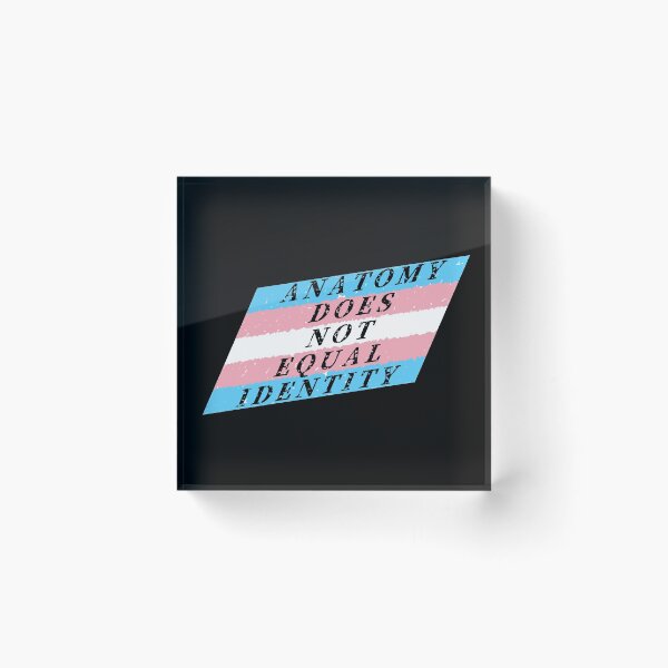 Item preview, ANATOMY DOES NOT EQUAL IDENTITY Trans Pride Flag designed and sold by FalcoSkyWolf.