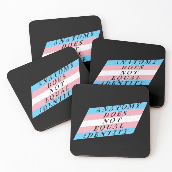 Item preview, ANATOMY DOES NOT EQUAL IDENTITY Trans Pride Flag designed and sold by FalcoSkyWolf.