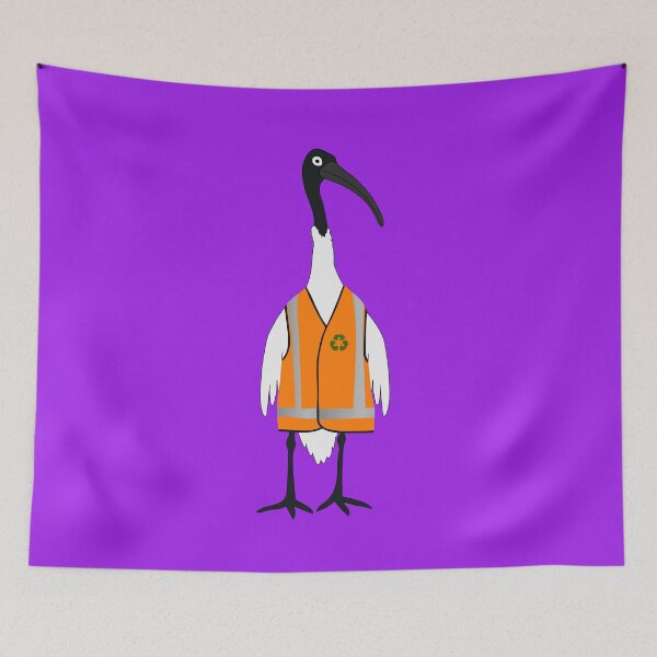 Item preview, Bin Chicken Rubbish Collector on Purple designed and sold by Digitaldingo.