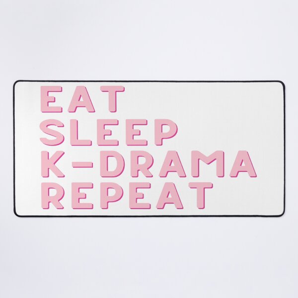 Artikelvorschau, Eat Sleep K-Drama Repeat Pink entworfen und verkauft von teesaurus.