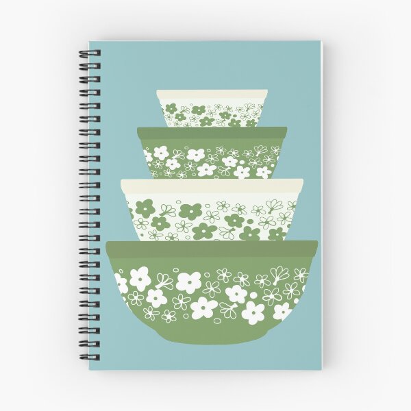 Item preview, Vintage Green Pyrex Blue Background designed and sold by Jennaviveart.