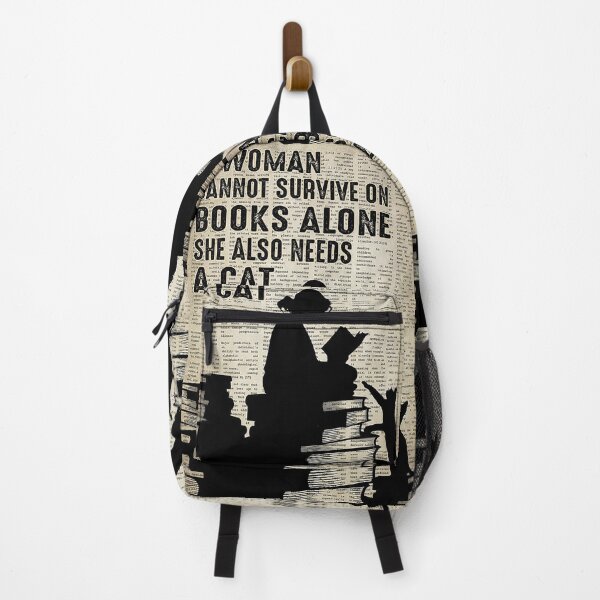 Item preview, A woman cannot survive on books alone she also needs a cat designed and sold by SimonsonNuala.