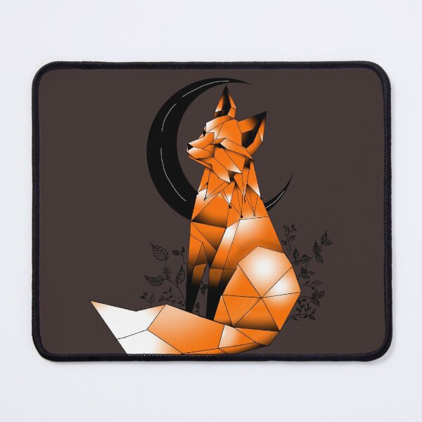 Item preview, Geometric Fox with crescent Moon dark brown designed and sold by DemonicGloom.