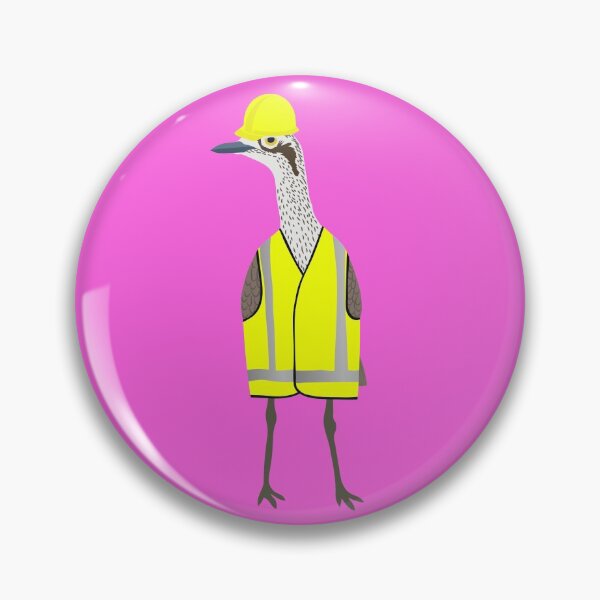 Item preview, Bush Stone-Curlew Tradie on Pink designed and sold by Digitaldingo.