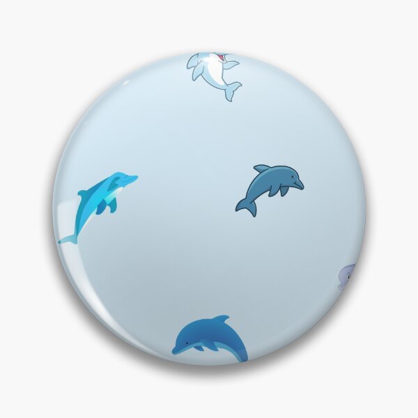 Item preview, Nautical Cute Blue Dolphins  designed and sold by silviaol.