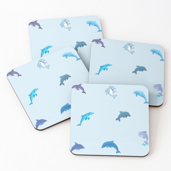 Item preview, Nautical Cute Blue Dolphins  designed and sold by silviaol.