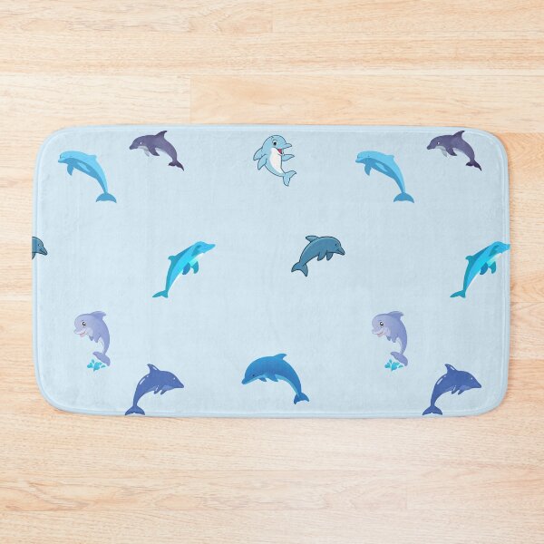 Item preview, Nautical Cute Blue Dolphins  designed and sold by silviaol.