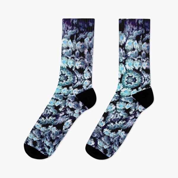Item preview, flower kaleidoscope (119) - light blue daisies designed and sold by expl-rations.