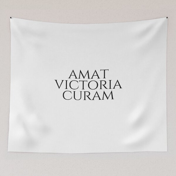 Item preview, Amat Victoria Curam Victory Loves Preparation Plain Black - Latin Phrases designed and sold by ElementJourney.