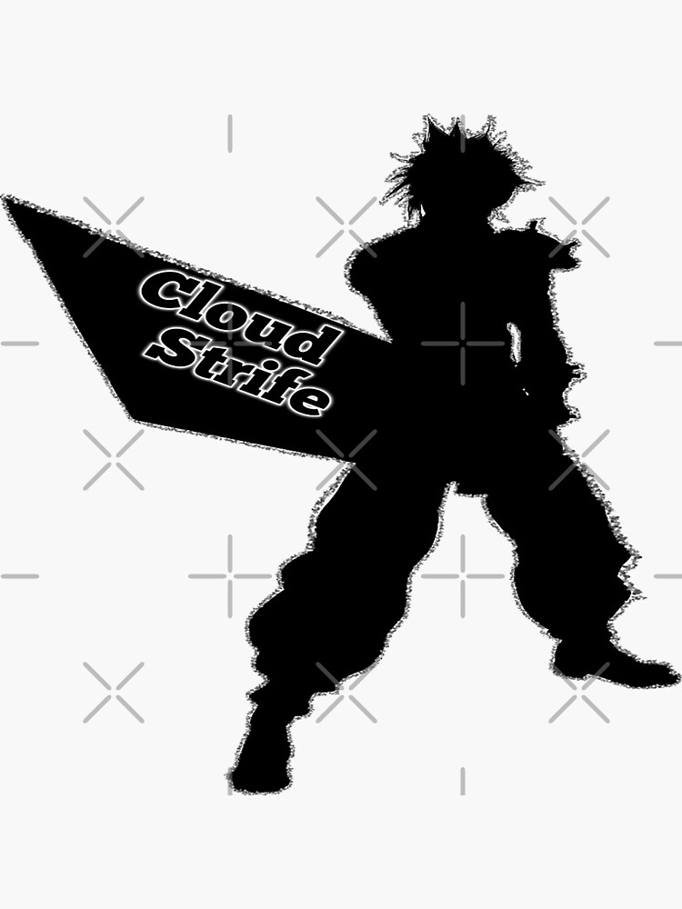 Shadow Cloud Strife Sticker For Sale By Ace19creations Redbubble