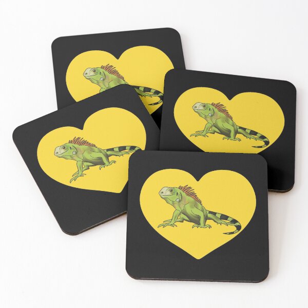 Item preview, Iguana Heart for Iguana Lovers, Yellow designed and sold by Mochi-Merch.